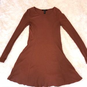 orange long sleeve dress